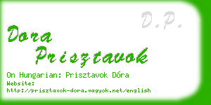 dora prisztavok business card