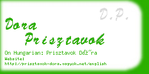dora prisztavok business card